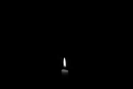 candle with black background