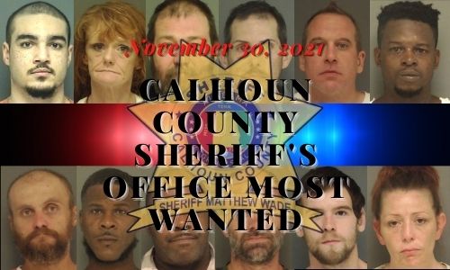 Calhoun County Sheriff's Office Most Wanted - Nov 30, 2021