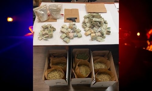 Jacksonville Police display evidence seized at search warrant