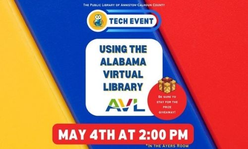 Monthly Tech Event Using Alabama's Virtual Library (AVL)