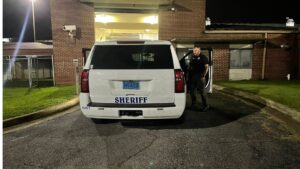 White arrives at Calhoun County Jail