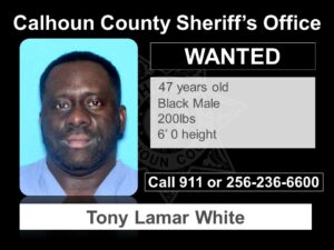 Wanted photo of Tony Lamar White