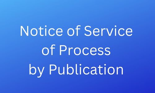 Notice of Service of Process by Publication