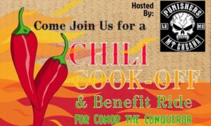 Chili Cook-off for Conor the Conqueror Benefit Ride Veteran Homecoming Celebration for MUTT