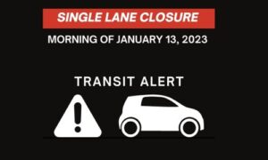 Transit Alert 700 Block of E. 10th Street 011323