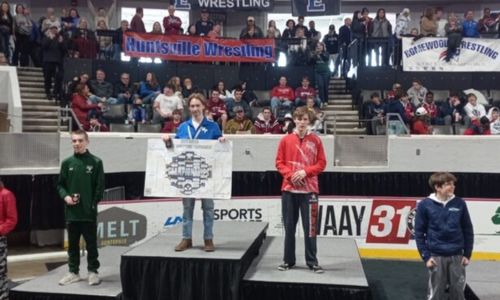 In the day’s only championship final featuring two wrestlers from Calhoun County, White Plains’ Tanner Jarrell took an 8-2 decision from Saks’ Trent Hopkins in the Class 1A-A 113-pound division.
