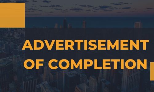 advertisement of completion