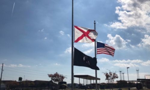 Alabama Flags Lowered Honoring Huntsville Police Department Officer Garrett Crumby