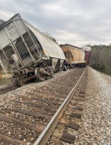 photo of some of the train derailments