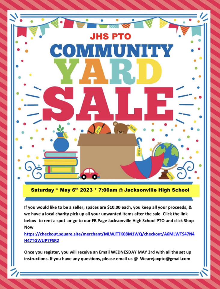 JHS PTO Community Yard Sale Calhoun Journal