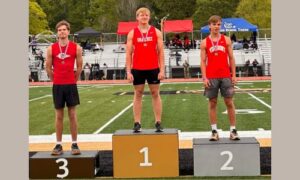 Ohatchee’s Chris Ferguson once again is a state pole-vault champion, and teammate Ethan Wiggins was third at the Class 1A-3A state meet in Cullman. (Submitted photo)