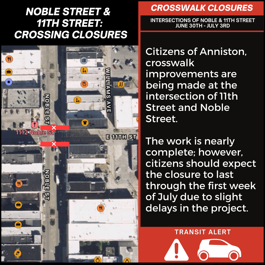 City of Anniston Transit Alerts.
