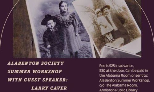 AlaBenton to Hold Summer Workshop at Anniston Library