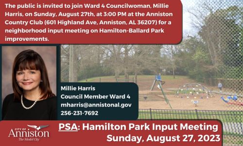 City of Anniston Hamilton Park Input Meeting