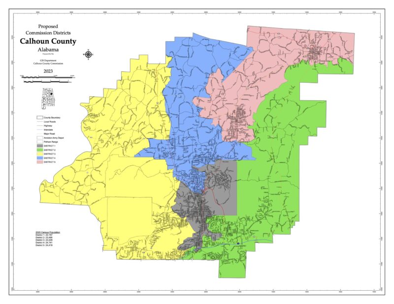 Proposed Map of Calhoun County District Lines