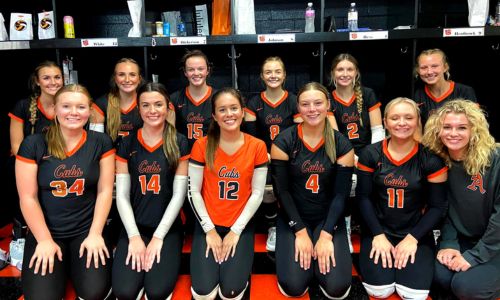 Alexandria’s volleyball team is off to a 14-0 start this season, having lost only two sets. The Valley Cubs are ranked No. 3 in Class 5A. (Submitted photo)