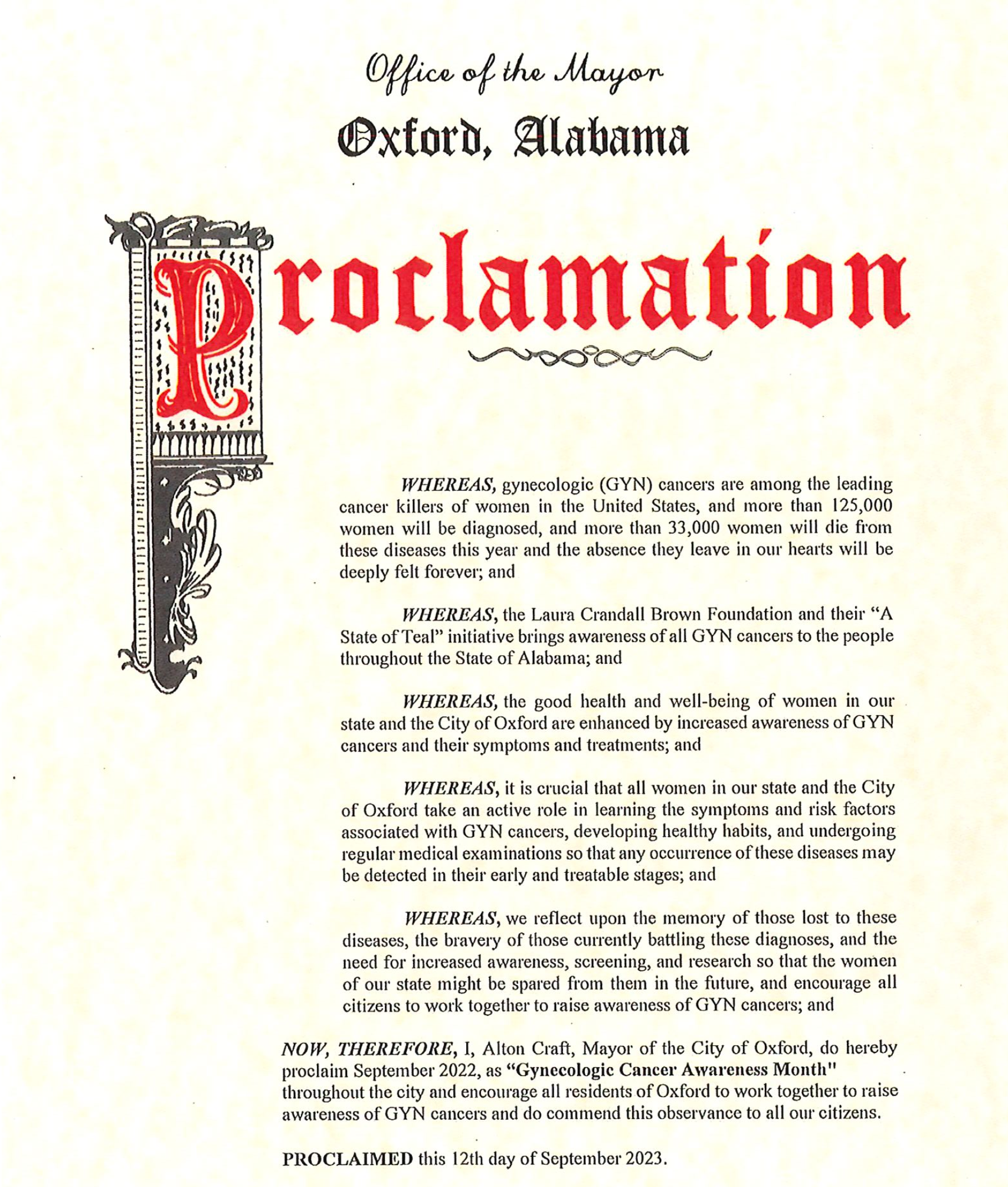 Proclamation 