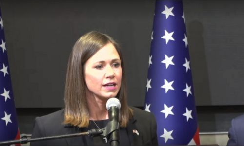 U.S. Senator Katie Britt, Colleagues Hold Press Conference in Israel