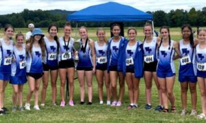 Defending Class 4A state champion Maddyn Conn (Bib 436) hopes to repeat while leading White Plains’ girls to a team state title Saturday in Moulton. (Submitted photo)