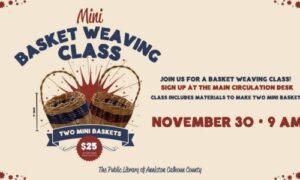 mini basket weaving class