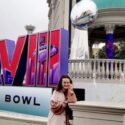 Jaci Jo Mayo poses in front of two iconic emblems - the Super Bowl LVIII "trophy," and Caesar's Palace in Las Vegas. Mayo was selected to be a back up dancer in the Halftime Show during Super Bowl LVIII on February 11. (courtesy photo)