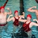 embers of the new Jax State Swim Club, from left: Perry Luzier, Haleigh Colston, Baleigh Colston, Caden Meyer (Photo courtesy if JSU)