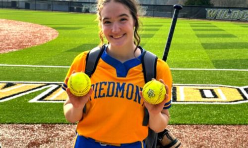 Piedmont’s Cayla Brothers homered twice at Fort Payne on Thursday.