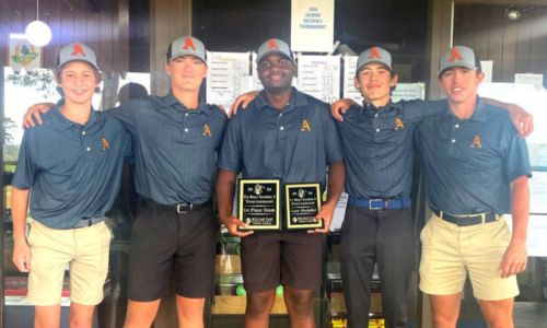 Led by low medalist Jamarcus Stokes, Alexandria’s boys won the Class 5A, Section 3 tournament Monday in Guntersville. (Submitted photo).