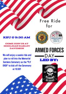 Armed Forces Day Memorial Ride