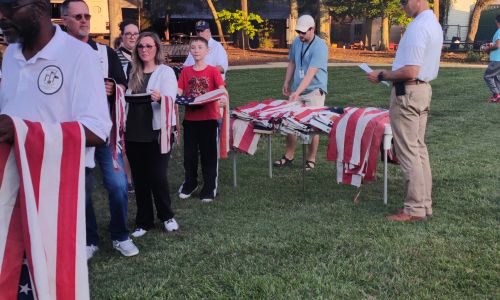 Oxford American Legion Post 111 Hosts Flag Retirement Ceremony on Food Truck Friday