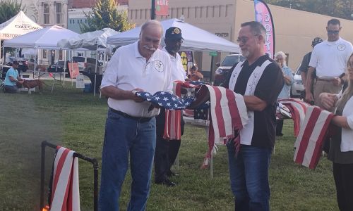 Oxford American Legion Post 111 Hosts Flag Retirement Ceremony on Food Truck Friday