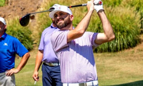 Brennan Clay holds a three-stroke lead headed into Sunday’s final round of the Pine Hill Invitational. (Submitted photo)