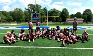 Handley celebrates its latest title in the annual Piedmont 7-on-7 on Saturday. (Submitted photo)
