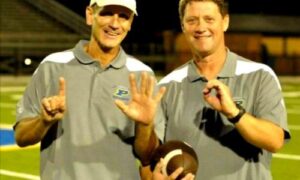James Blanchard (left) and Steve Smith during their 17-year run together at Piedmont. (Submitted photo)