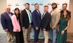 Alabama Farmers Federation President Jimmy Parnell, Brooke Ginn, Wesley Gaddy, Coleman Lett, Caleb Ramsey, Landan Reid, and the Dothards.