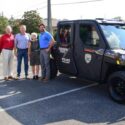 Representative Craig Lipscomb, State Senator Andrew Jones, Representatives Mark Gidley and Mack Butler, Gadsden State President Dr. Kathy Murphy and GSCC Chief of Police Jay Freeman with the Polaris Ranger NorthStar/Police Edition purchased with funds from a community development grant.