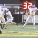 Piedmont quarterback Cole Wilson looks for Ishmael Bethel during the Bulldogs’ victory at Cherokee County on Friday. (Photo by Jean Blackstone/For East Alabama Sports Today)