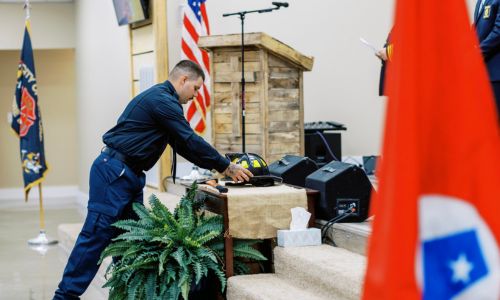 SEVEN NEW FIREFIGHTERS PINNED AT BRIDGE PROGRAM CEREMONY