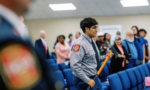 SEVEN NEW FIREFIGHTERS PINNED AT BRIDGE PROGRAM CEREMONY