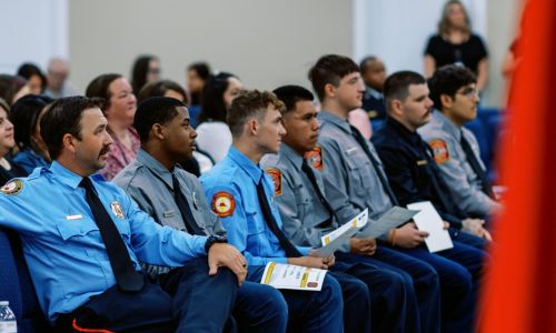 SEVEN NEW FIREFIGHTERS PINNED AT BRIDGE PROGRAM CEREMONY