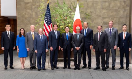 Senator Britt and delegation in Kantei with Japanese Prime Minister Kishida