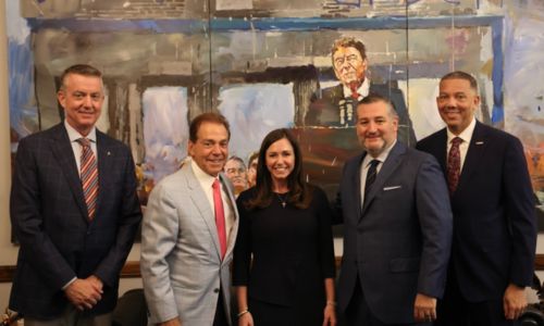 U.S. Senators Katie Britt, Ted Cruz Meet with Coach Nick Saban, AD Greg Byrne, SWAC Commissioner