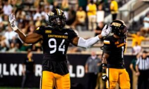 Oxford High graduate Kristin Booth has a team-high two sacks this season, his senior season with Southern Miss. (USM athletics photo)