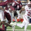 Jax State’s Michael Pettway breaks free for a big gain against New Mexico State on Wednesday in AmFirst Stadium. (Jax State photo)