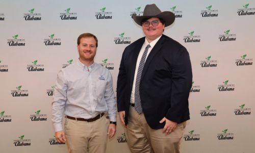 Nine college students competed in the Alabama Farmers Federation’s inaugural statewide Collegiate Discussion Meet Oct. 18 in Opelika. Escambia County native and Auburn University student John Braxton Rhodes placed third and received a $500 scholarship. Rhodes is a junior studying biological and agricultural technology management. Rhodes is pictured with Federation Young Farmers Division Director Hunter McBrayer.