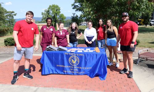 PTK_Honor Society.jpg – Members of the Phi Theta Kappa Honor Society at last month's Get On Board Day