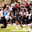 Tre Stewart rushes for some of his 210 yards during Jacksonville State’s 42-20 victory over Middle Tennessee State on Wednesday at AmFirst Stadium. (Photo by Brandon Phillips/Jax State)