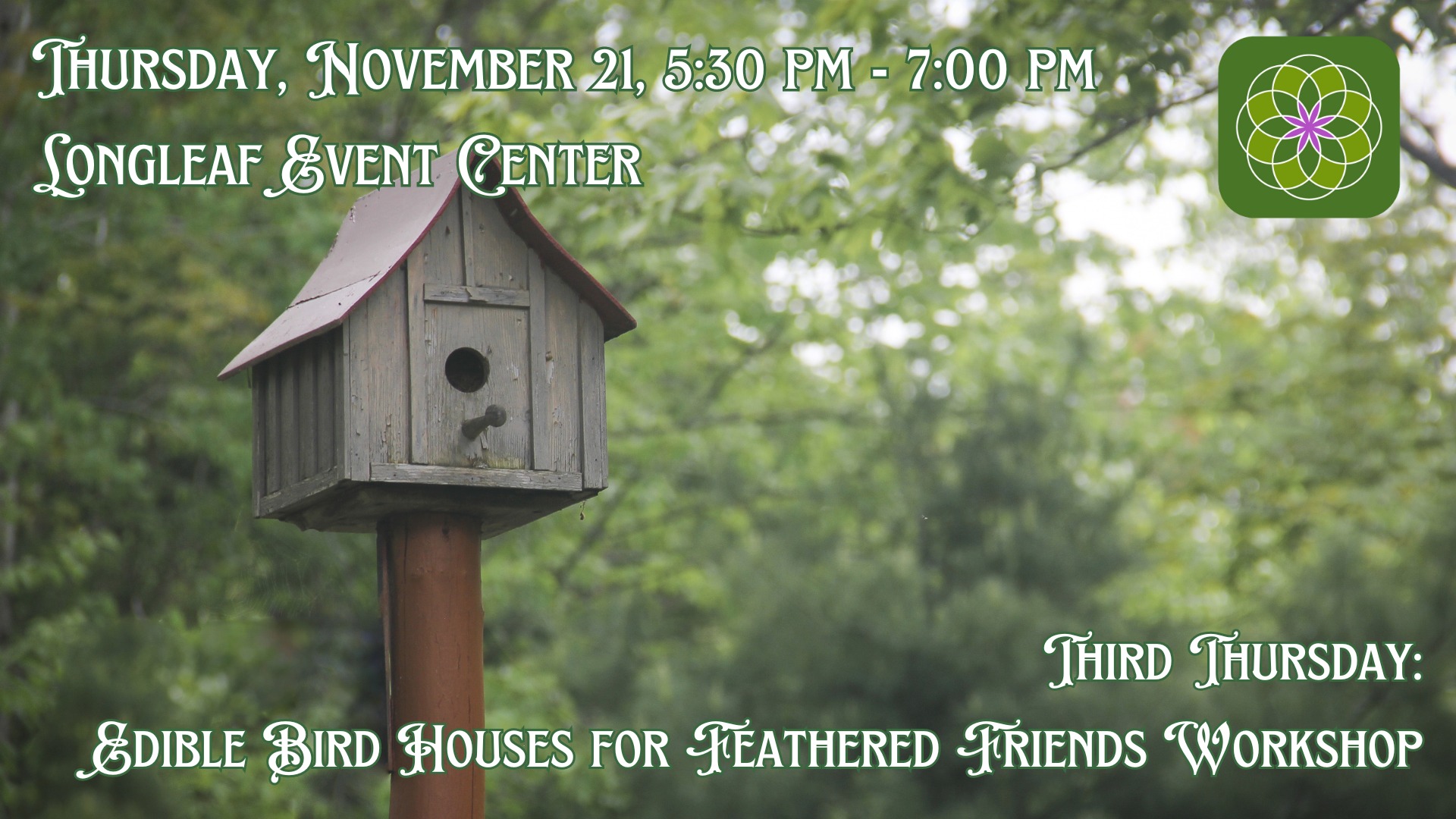 Third Thursday: Edible Bird Houses for Feathered Friends