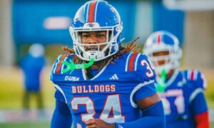 Former Piedmont standout Jakari Foster has played in all eight games for Louisiana Tech this season and produced big moments. (Photo by Josh McDaniel/Louisiana Tech)