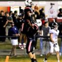 Weaver’s KeShawn Allen celebrates after catching a touchdown pass against J.B. Pennington on Friday at Weaver. (Photo by Greg Warren/For East Alabama Sports Today)